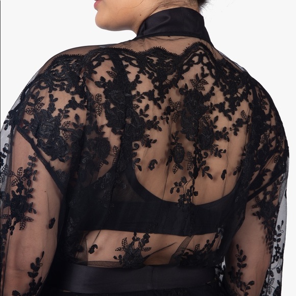 Rya Sheer Lace Robe - Picture 2 of 6